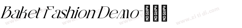 Baket Fashion Demo字体转换 Baket Fashion Demo字体转换